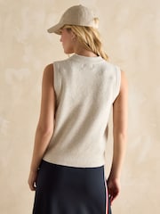 Joules Holly Cream Regular Fit Knitted Vest - Image 4 of 6