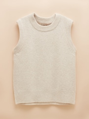 Joules Holly Cream Regular Fit Knitted Vest - Image 6 of 6