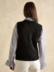 Joules Holly Black Regular Fit Knitted Vest - Image 2 of 7