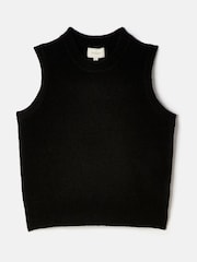 Joules Holly Black Regular Fit Knitted Vest - Image 7 of 7