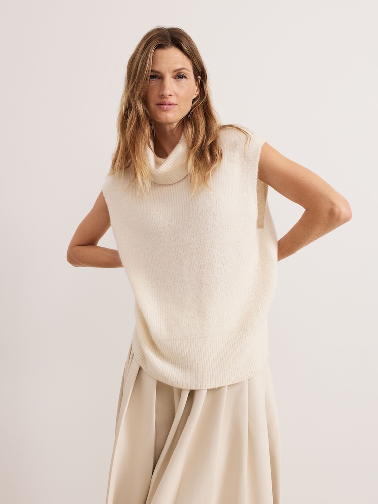 Phase Eight Cream Ginny Cowl Neck Tank - Image 1 of 7