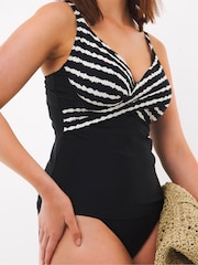 Figleaves Tailor Underwired Twist Front Tummy Control Tankini Top - Image 3 of 4