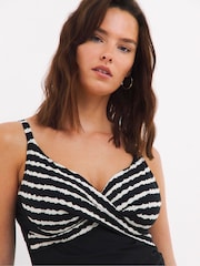 Figleaves Tailor Underwired Twist Front Tummy Control Tankini Top - Image 4 of 4