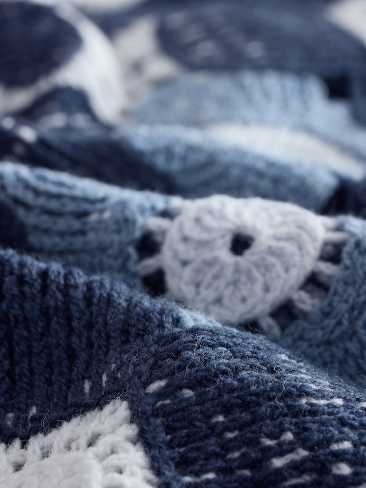 Blue Floral Crochet Tank - Image 7 of 8