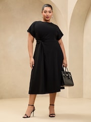 Negro - Lipsy Knot Side Midi Dress - Imagen 1 de 4