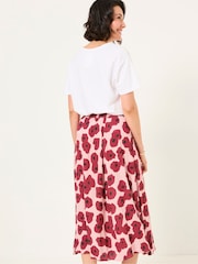 FatFace Millie Multi Poppies Midi Skirt - Image 2 of 6