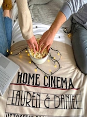 Personalised Home Cinema Family Fleece Blanket by Solesmith - Image 1 of 3