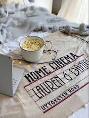 Personalised Home Cinema Family Fleece Blanket by Solesmith - Image 2 of 3