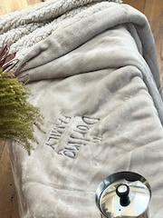 Personalised Embroidered Family Surname Winter Blanket by Solesmith - Image 2 of 6