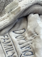Personalised Embroidered Family Surname Winter Blanket by Solesmith - Image 6 of 6