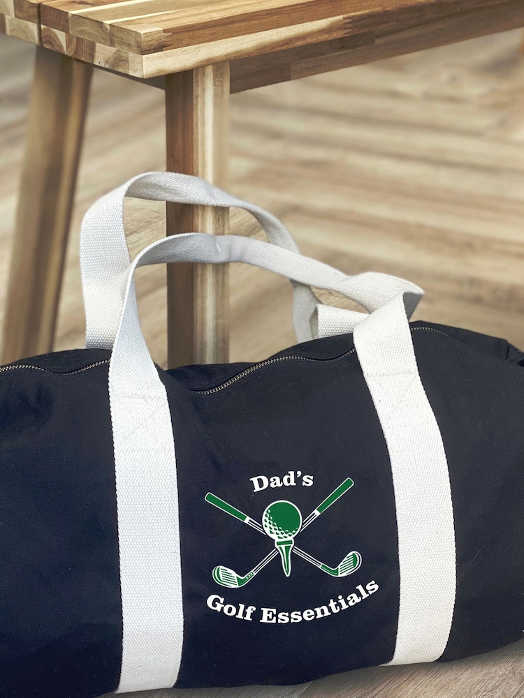 Personalised Golf Essentials Barrel Bag by Solesmith - Image 1 of 4