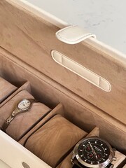Solesmith Cream Monogram Luxury Watch Box - Image 3 of 6