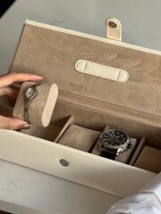Solesmith Cream Monogram Luxury Watch Box - Image 6 of 6