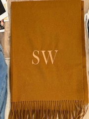 SolesmithExtra Large Embroidered Lambswool Winter Scarf - Image 2 of 3