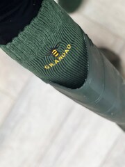 Solesmith Green Children's Personalised Bee Embroidered Welly Socks - Image 4 of 8