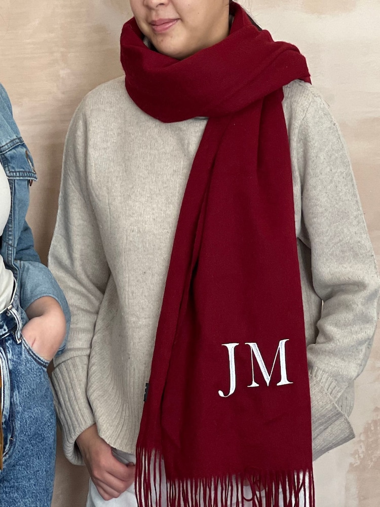 SolesmithExtra Large Embroidered Lambswool Winter Scarf - Image 1 of 3