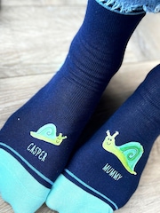 Solesmith Blue Me and You Snail Socks - Image 1 of 4