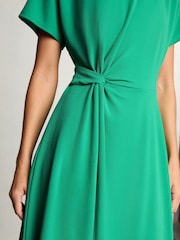Lipsy Green Knot Side Midi Dress - Image 2 of 4