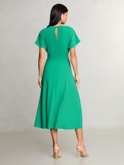 Lipsy Green Knot Side Midi Dress - Image 4 of 4