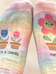 Solesmith Pink Mummy Rainbow Flowerpot Snug Socks - Image 3 of 4