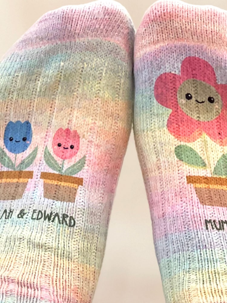 Solesmith Pink Mummy Rainbow Flowerpot Snug Socks - Image 3 of 4