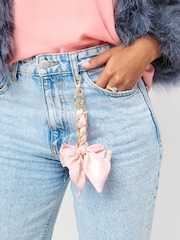 Aela Pink Paisley Print Bow Bag Charm - Image 2 of 4