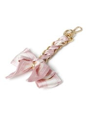 Aela Pink Paisley Print Bow Bag Charm - Image 3 of 4