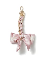 Aela Pink Paisley Print Bow Bag Charm - Image 4 of 4