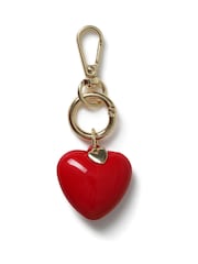 Aela Red Glossy Heart Bag Charm Bag - Image 1 of 2