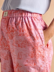 Pink Toile de Jouy - Joules Hallie Pull-On Cotton Trousers - Imagen 5 de 10