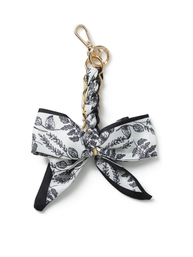 Aela Blue Print Bow Bag Charm - Image 2 of 3 Aela Blue Print Bow Bag Charm - Image 2 of 3