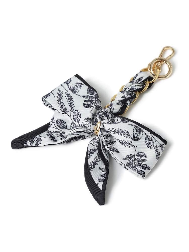 Aela Blue Print Bow Bag Charm - Image 3 of 3 Aela Blue Print Bow Bag Charm - Image 3 of 3