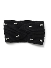 Bandeau Păr Negru Tricotat Aela - Image 1 of 2
