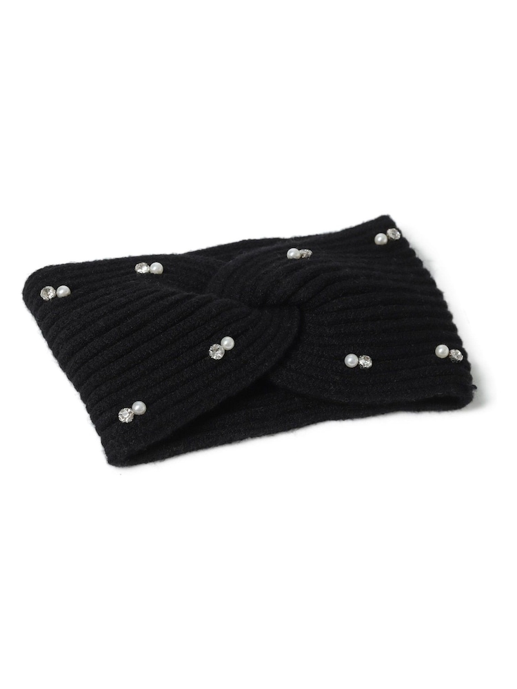 Bandeau Păr Negru Tricotat Aela - Image 2 of 2