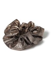 Aela Bronze Metallic Oversized Scrunchie - Image 2 of 2