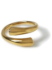 Aela Gold Tone Stainless Steel Wrap Ring - Image 1 of 2