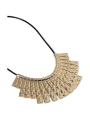 Aela Cord Beaten Stick Collar Gold Necklace - Image 2 of 2