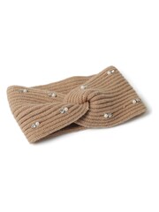 Aela Knitted Embellished Camel Bandeau - Image 2 of 2