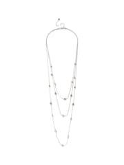 Aela Silver Tone Multi Row Disc Charm Necklace - Image 1 of 1