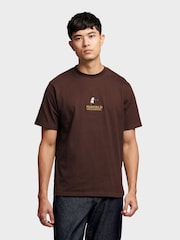 Penfield Brown Mens 100% Cotton Embroidered Mallard T-Shirt - Image 1 of 5