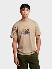 Penfield Brown Mens 100% Cotton Circle Mountain T-Shirt - Image 1 of 7