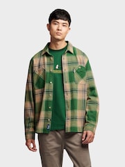 Penfield Green Mens Brushed Check 100% Cotton Overshirt - Image 1 of 9