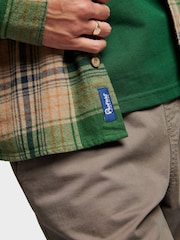 Penfield Green Mens Brushed Check 100% Cotton Overshirt - Image 5 of 9