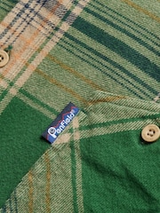 Penfield Green Mens Brushed Check 100% Cotton Overshirt - Image 7 of 9