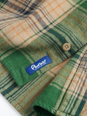 Penfield Green Mens Brushed Check 100% Cotton Overshirt - Image 8 of 9