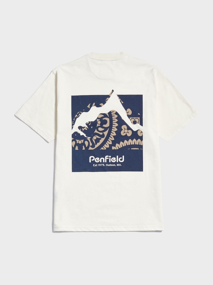 Penfield White Mens 100% Cotton Mountain Back Graphic T-Shirt - Image 7 of 8