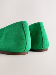Green Standard/Wide Fit Forever Comfort® Leather Round Toe Ballerinas - Image 8 of 8