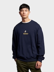 Penfield Blue Mens Embroidered Mallard 100% Cotton Sweatshirt - Image 1 of 6
