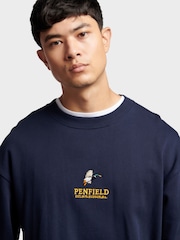 Penfield Blue Mens Embroidered Mallard 100% Cotton Sweatshirt - Image 3 of 6