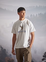 Penfield White Mens 100% Cotton Regal Mallard T-Shirt - Image 1 of 5